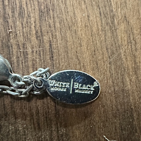 White House Black Market Silver Crystal Necklace - Picture 2 of 7